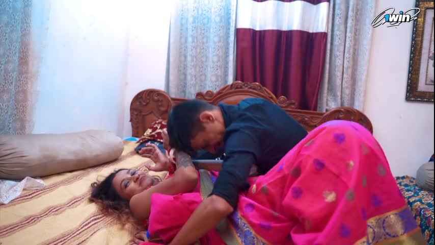 A sexy slim stepsister enjoyed with her stepbrother in the night