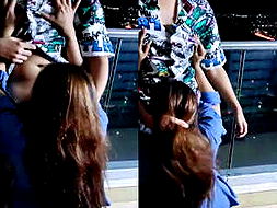 Sexy gf sucking friends cock record by cuckold