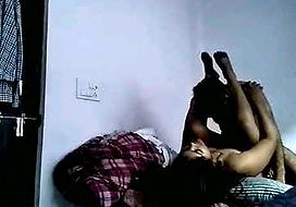 Newly married couple enjoying in winter night