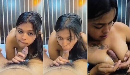 Sexy Indian Girl Fully Nude Giving Sloppy Blowjob