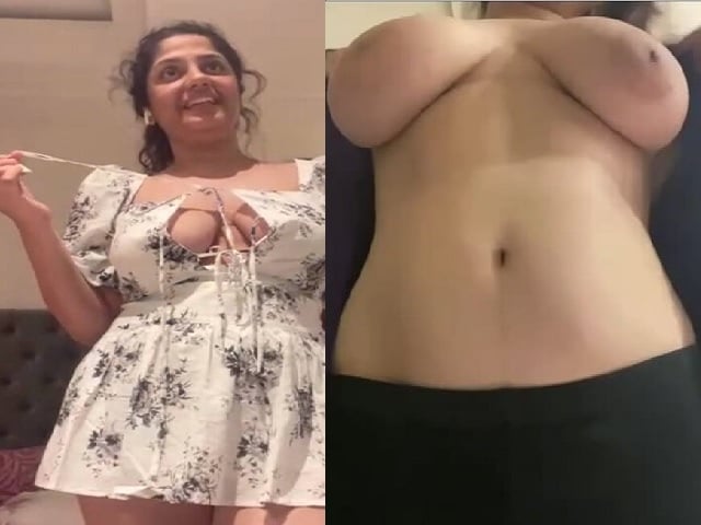 Big boobs IT girl topless body showing for boss