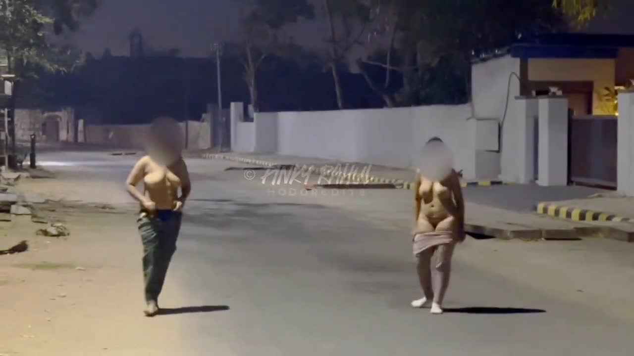 Two Sexy Wife Public Nude Show Dare