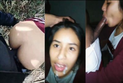 Hot outdoor desi xxx scene of a GF getting cum facialized