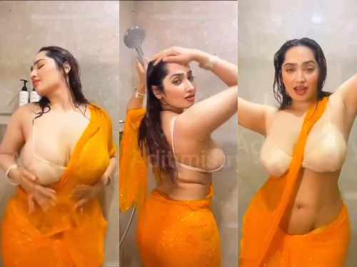 Aditi Mistry latest see thru shower Nude video