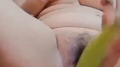 Girl Is Putting Vegetables On Her Pussy