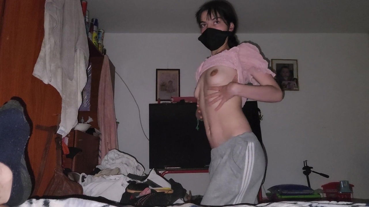 He fucks his stepsister in silence so no one notices she strips naked to fuck her pink vaginap