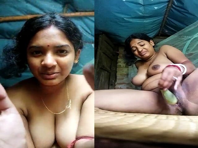 Unsatisfied bhabhi using brinjal in cunt viral FSI desi