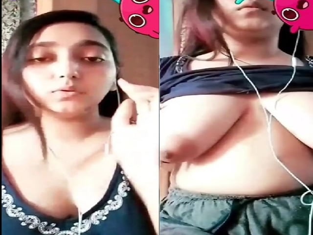 Bangladeshi girl Sadia pressing long and big boobs